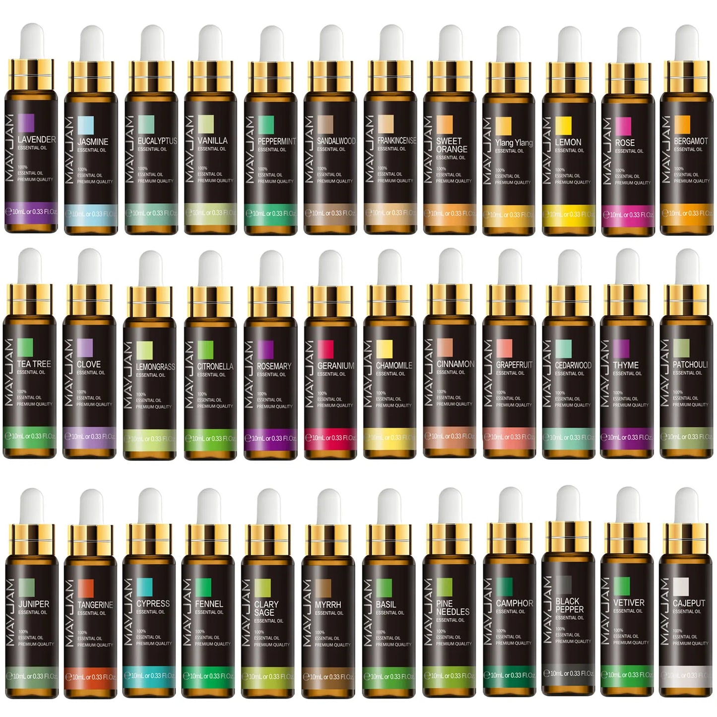 Huile essentielle pure flacon avec compte-gouttes 100ml