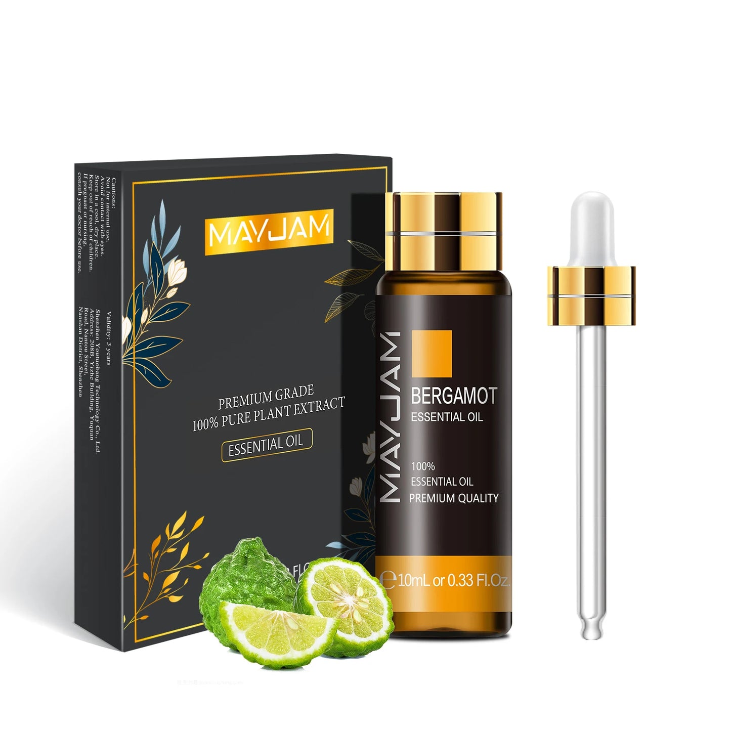 Huile essentielle pure flacon avec compte-gouttes 100ml