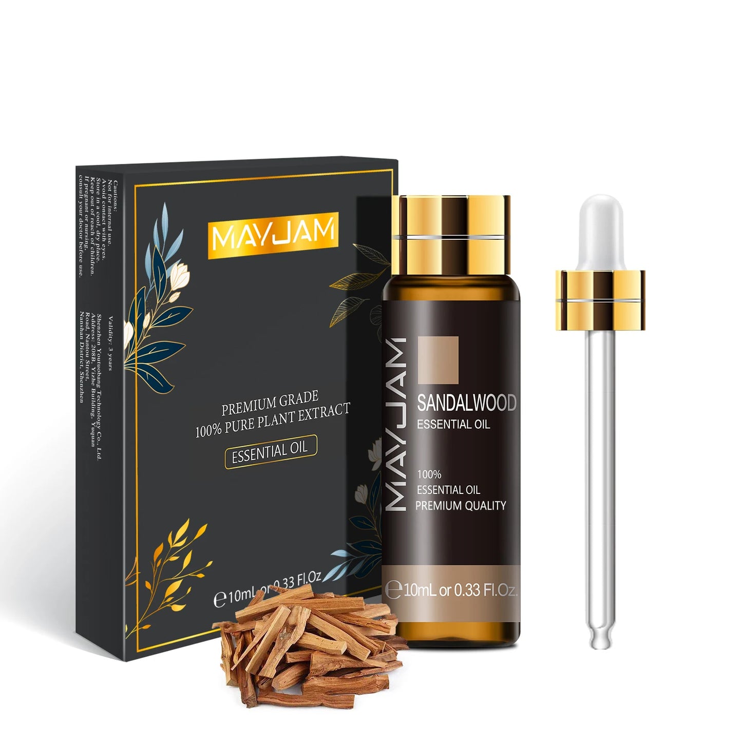 Huile essentielle pure flacon avec compte-gouttes 100ml