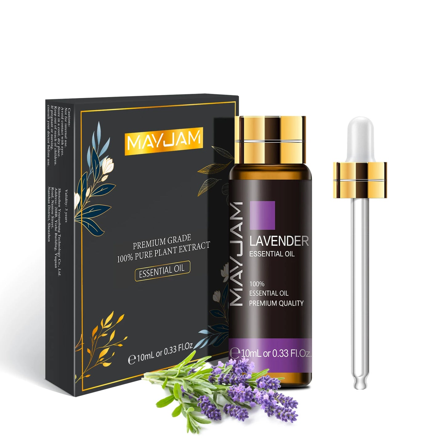 Huile essentielle pure flacon avec compte-gouttes 100ml