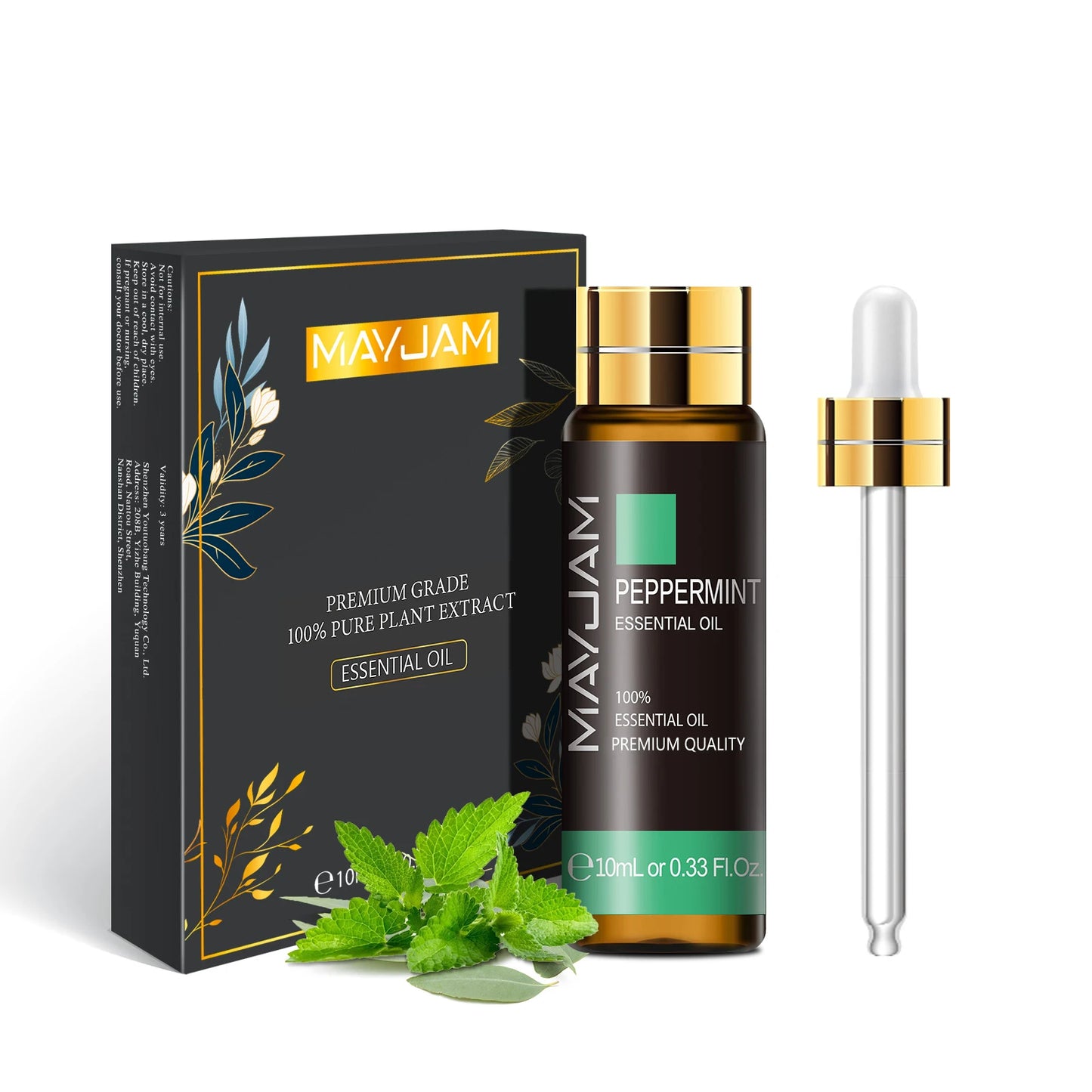 Huile essentielle pure flacon avec compte-gouttes 100ml