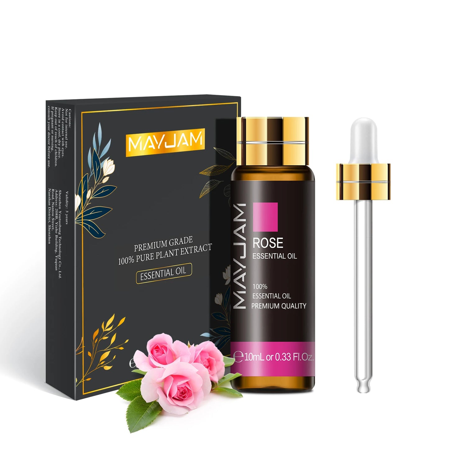 Huile essentielle pure flacon avec compte-gouttes 100ml