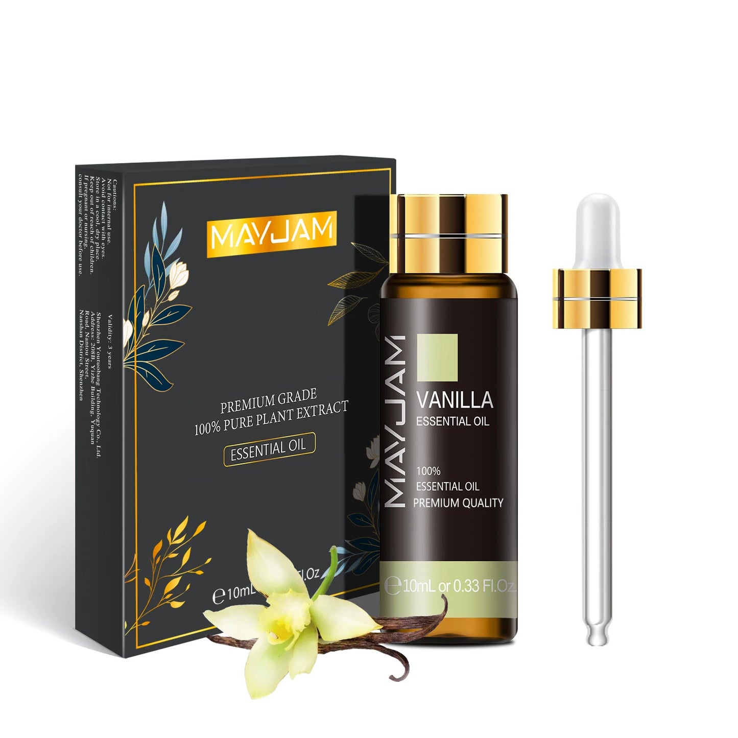 Huile essentielle pure flacon avec compte-gouttes 100ml