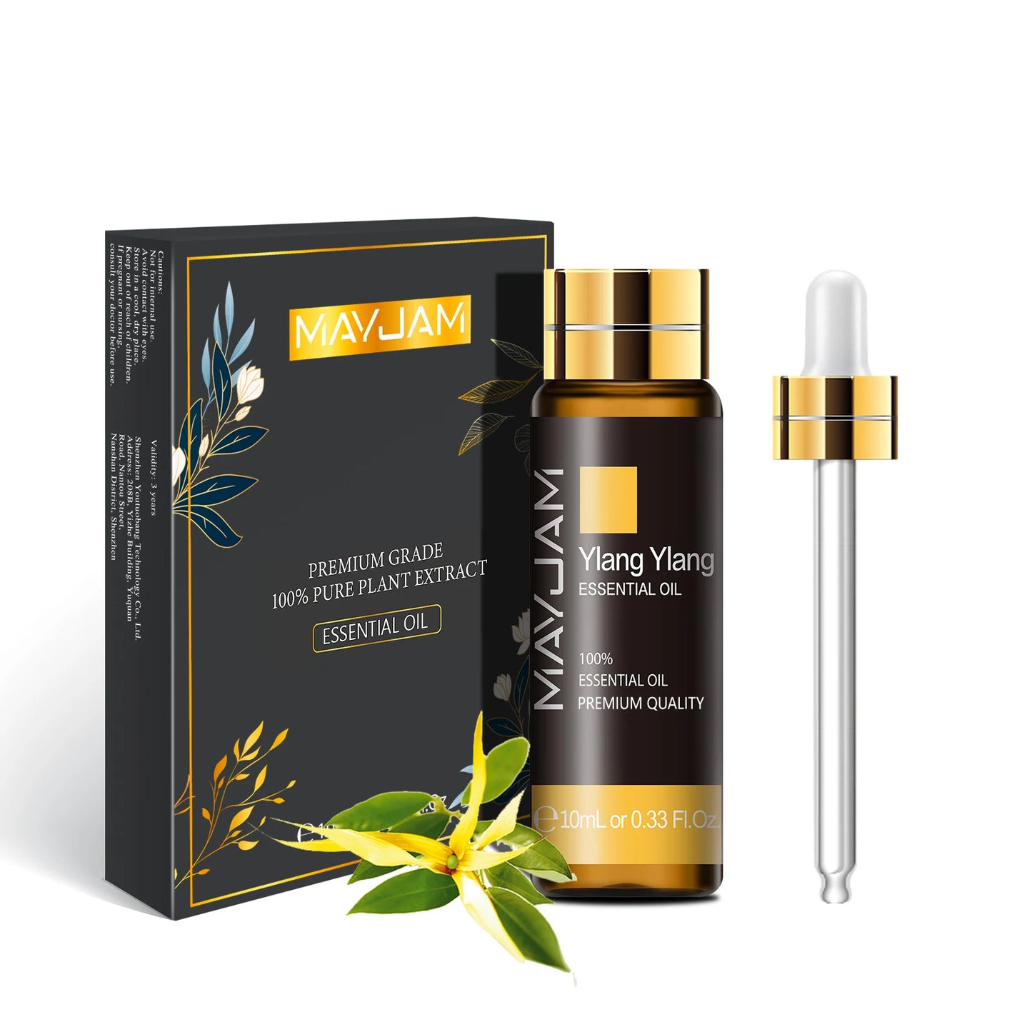 Huile essentielle pure flacon avec compte-gouttes 100ml