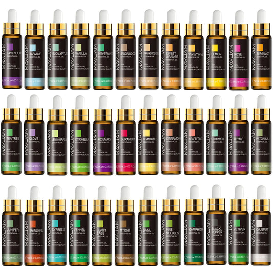 Huile essentielle pour diffuseur lavande rose eucalyptus jasmin vanille menthe arbre à thé orange 10 ml